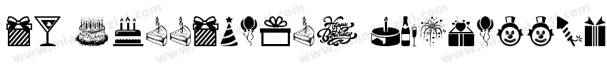 to SweetCaleb 613HappyBirthday字体转换